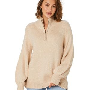 NWT Rip Curl Cosy Sweater, Half zip, Beige